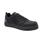Angled View of Women’s Airwalk Arena Low Composite Toe Work Shoe in Black – featuring a lightweight composite toe for protection, a cushioned midsole to reduce fatigue, and a sleek design suitable for active work environments.