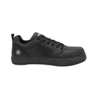 Side View of Women’s Airwalk Arena Low Composite Toe Work Shoe in Black – featuring a composite safety toe, slip-resistant outsole, and cushioned insole for comfort.