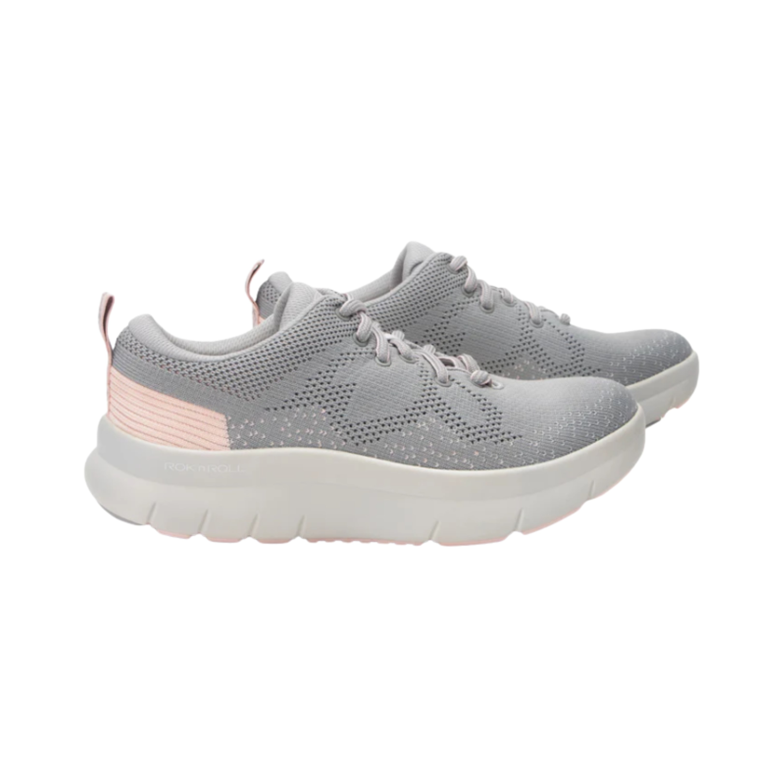 Side View of Women’s Alegria Roll On sneaker in Sunset Snow – featuring a rocker outsole, lightweight construction, and multi-color gradient finish for a vibrant look.