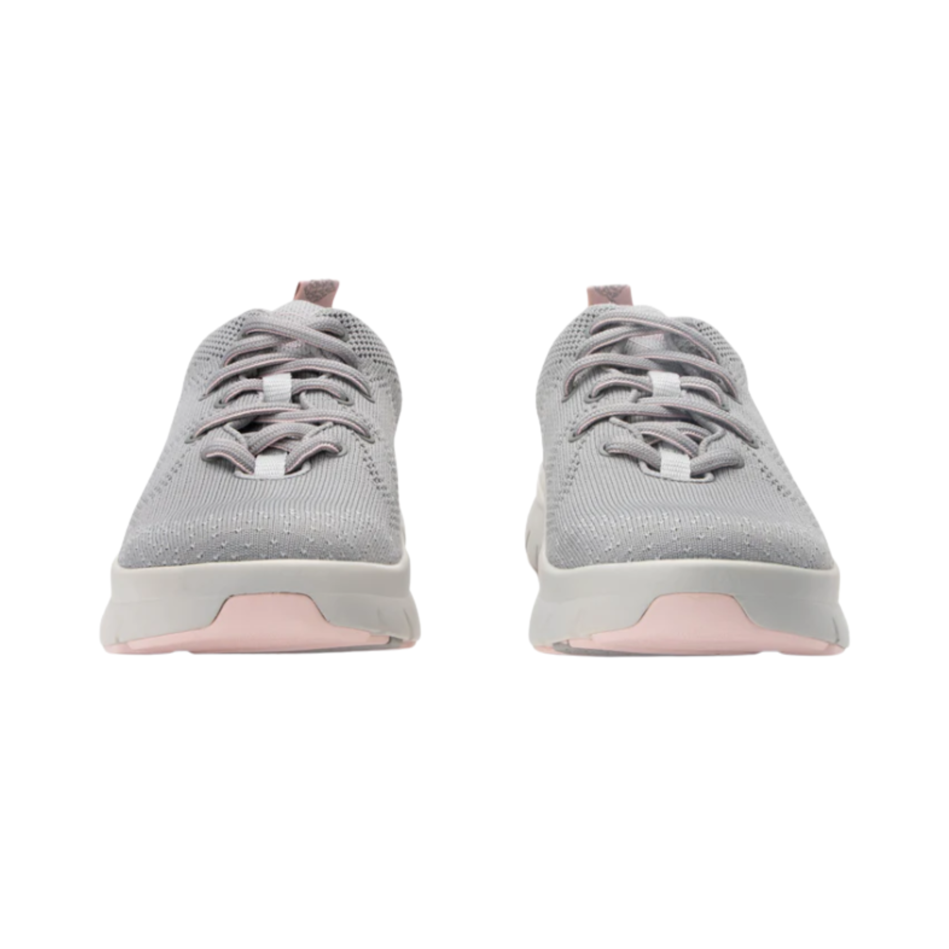 Front  View of Women’s Alegria Roll On sneaker in Sunset Snow – featuring cushioned heel support, and sleek silhouette.