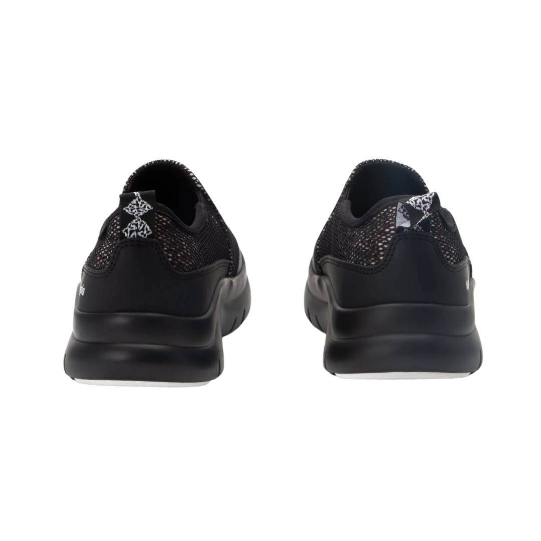 Back View of Women’s Alegria Shift Lead shoe in Creature Comfort black – featuring a cushioned removable footbed, supportive heel counter, and slip-resistant outsole for lasting comfort.