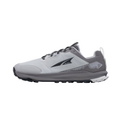 Side View of Men’s Altra Lone Peak 9 Trail Running Shoe in Gray – featuring a flexible design, cushioned midsole, and wide toe box for a natural, comfortable fit.