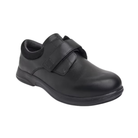 Side view of Men’s Anodyne Casual Double Depth 88 in Black – Features include a flexible outsole, supportive fit, and roomy design for foot swelling or orthotics.