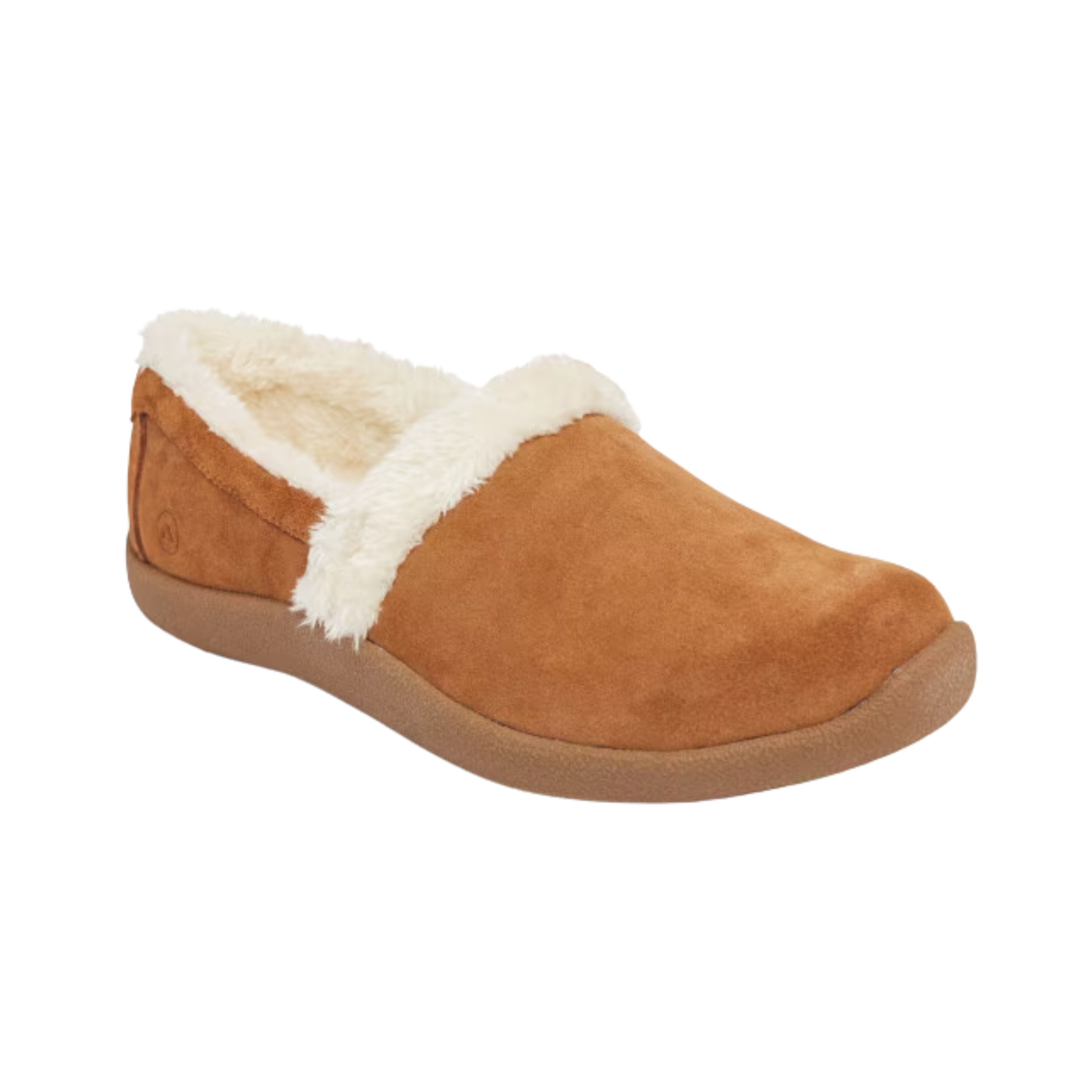 Side view of Women's Anodyne Slipper Smooth Toe 21 in Camel – Features include a cushioned footbed for added comfort and a relaxed fit that helps reduce pressure on sensitive areas.