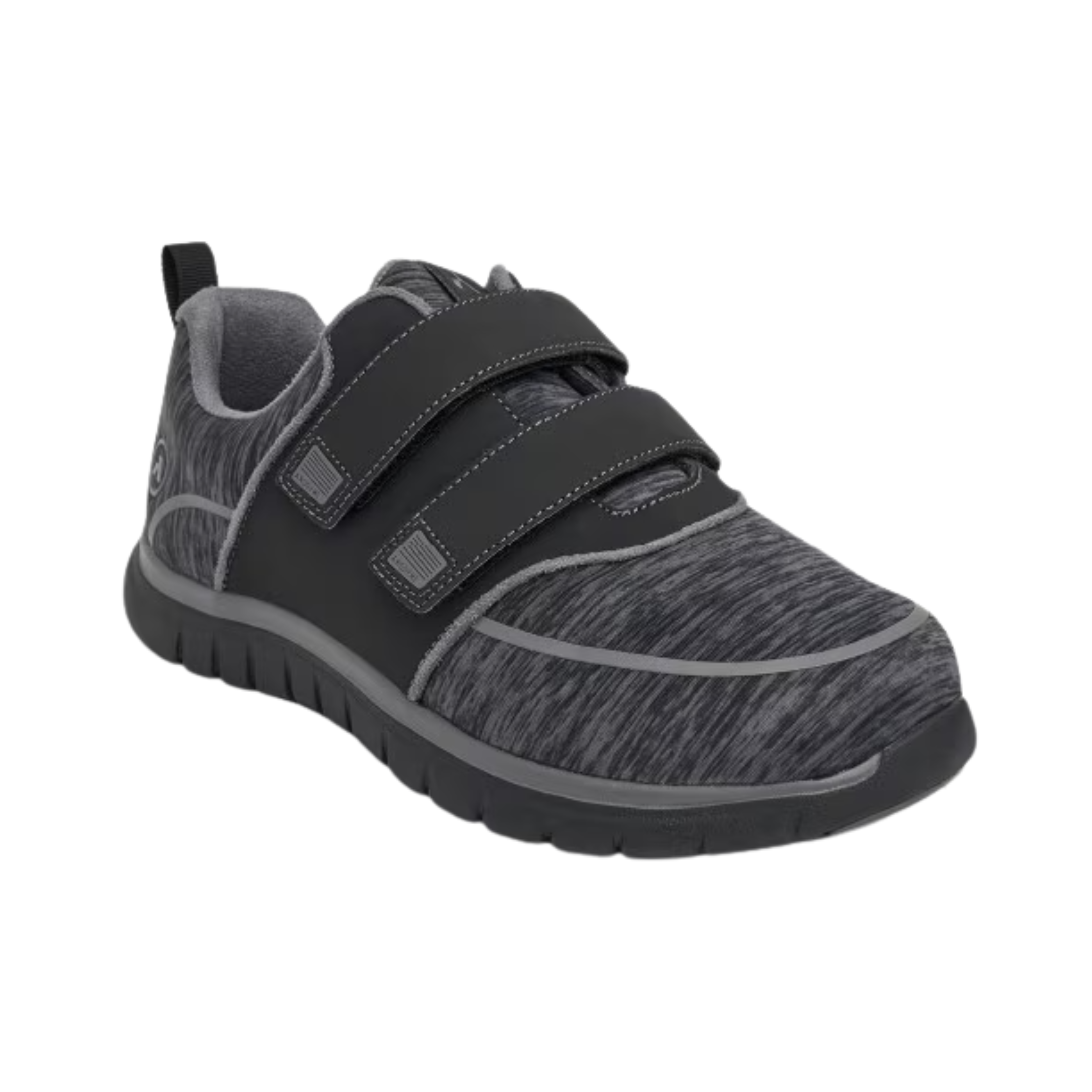 Side view of Women's Anodyne Sport Double Depth 77 in Black/Grey – Featuring a secure and supportive fit, with a breathable upper and cushioned midsole for enhanced comfort during daily wear.