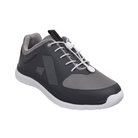 Side View of Men’s Anodyne Sport Runner Shoe in Grey/Black – Features include lightweight midsole cushioning, supportive heel structure, and sleek athletic styling for everyday activity.