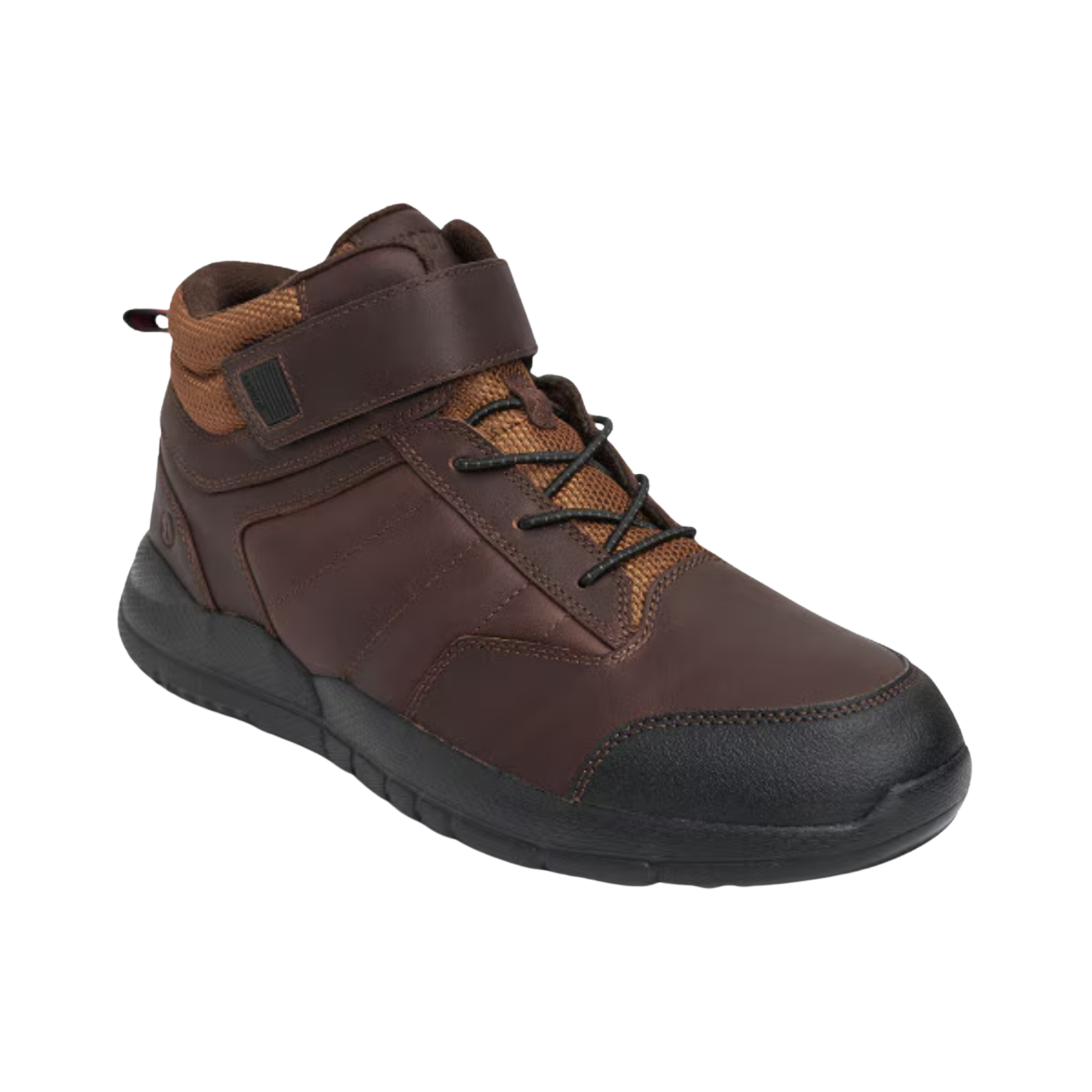 Side view of Men’s Anodyne Trail Boot in Whiskey – Features include a supportive midsole, flexible sole, and reinforced construction for added stability on trails.