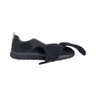 Side View of Men’s Anodyne 84 Sport Double Depth Stretch in black – featuring a flexible and accommodating silhouette, extra-depth midsole for orthotic support, and minimal stitching for reduced friction.