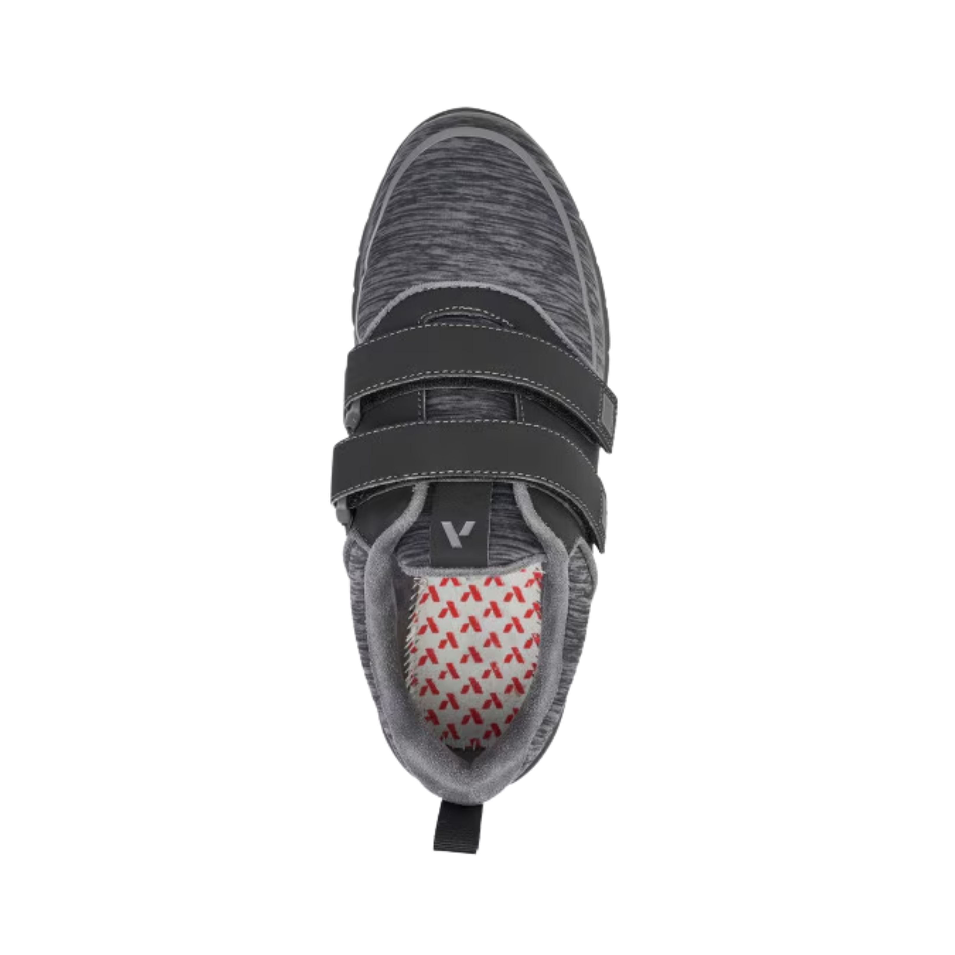 Top view of Women’s Anodyne Sport Double Depth in Black/Grey – Featuring a breathable mesh upper with a dual-tone design for a stylish and comfortable fit.