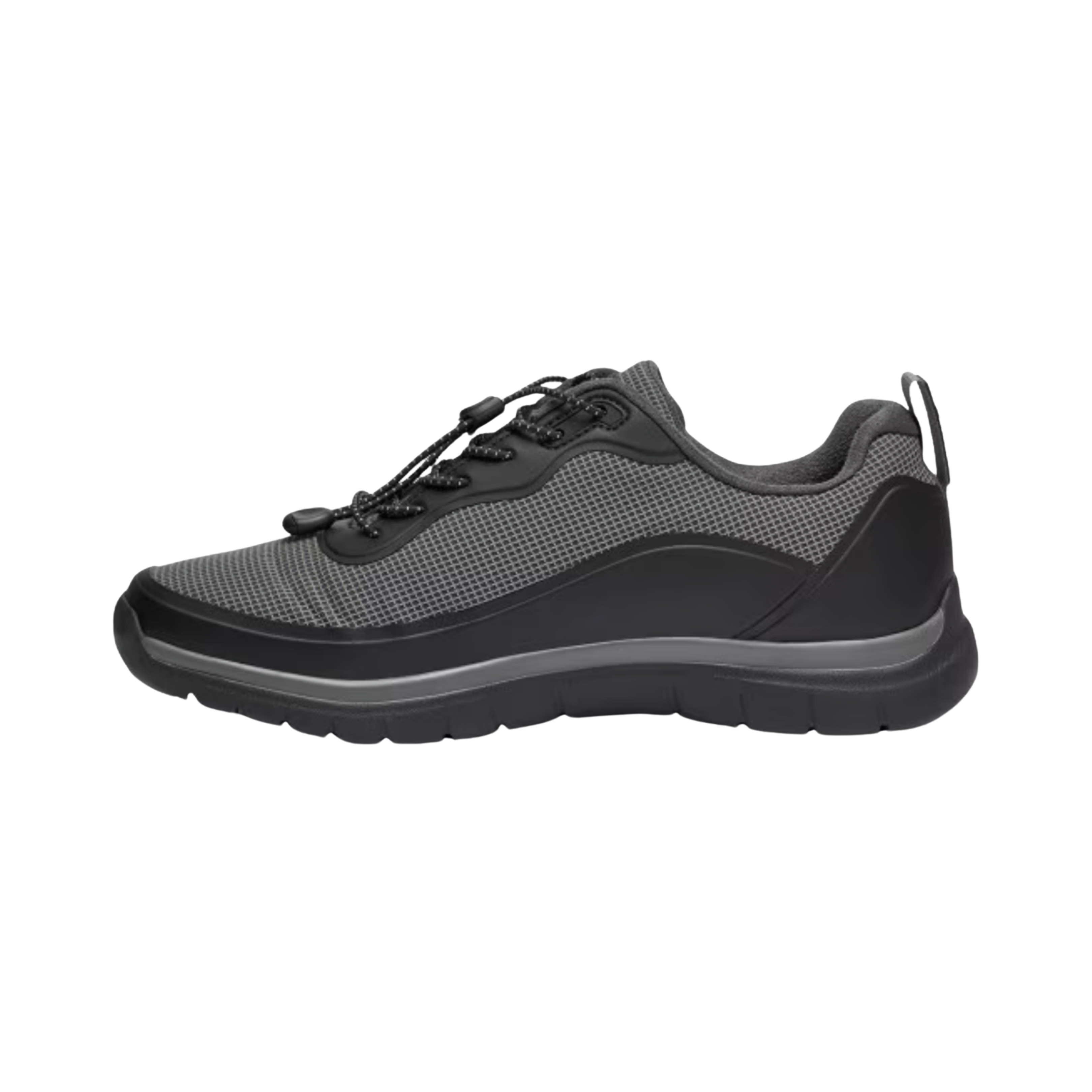 Side view of Anodyne Sport Sprinter 16 Men’s in Black – Featuring a supportive midsole and durable construction, designed to provide stability and cushioning for all-day wear.