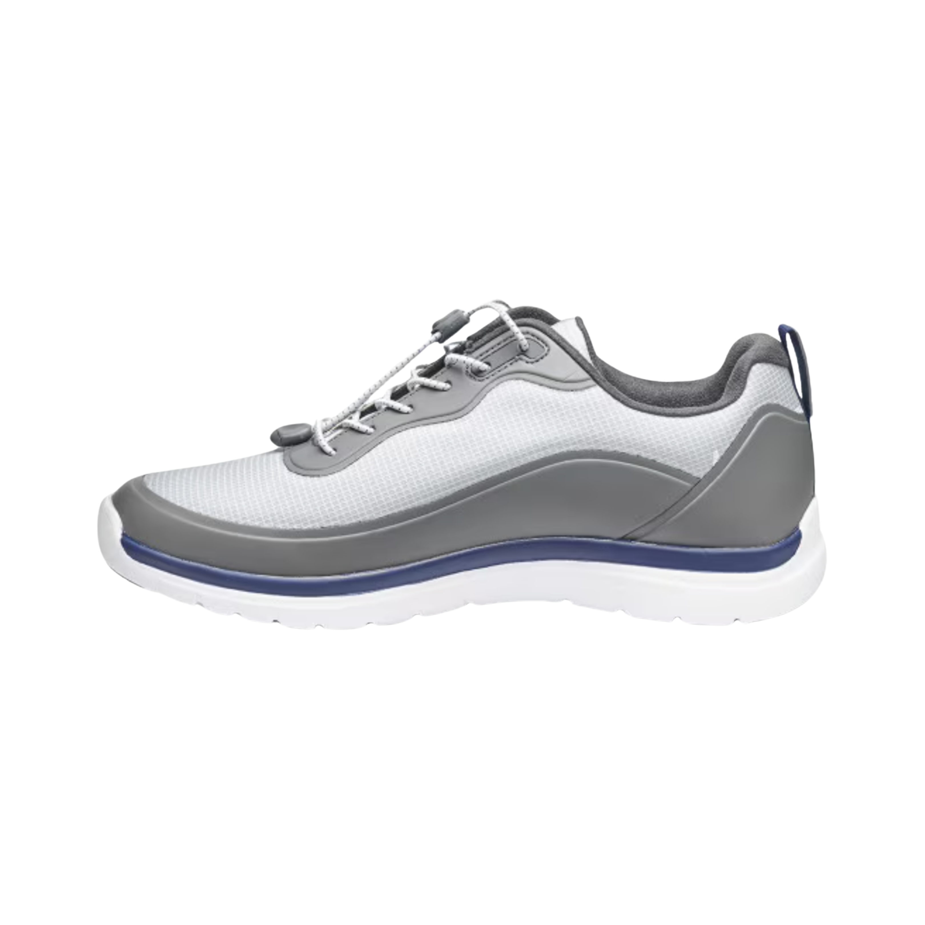 Side view of Men’s Anodyne Sport Sprinter in Grey – Featuring a cushioned midsole for optimal shock absorption and a flexible sole for smooth transitions with every step.
