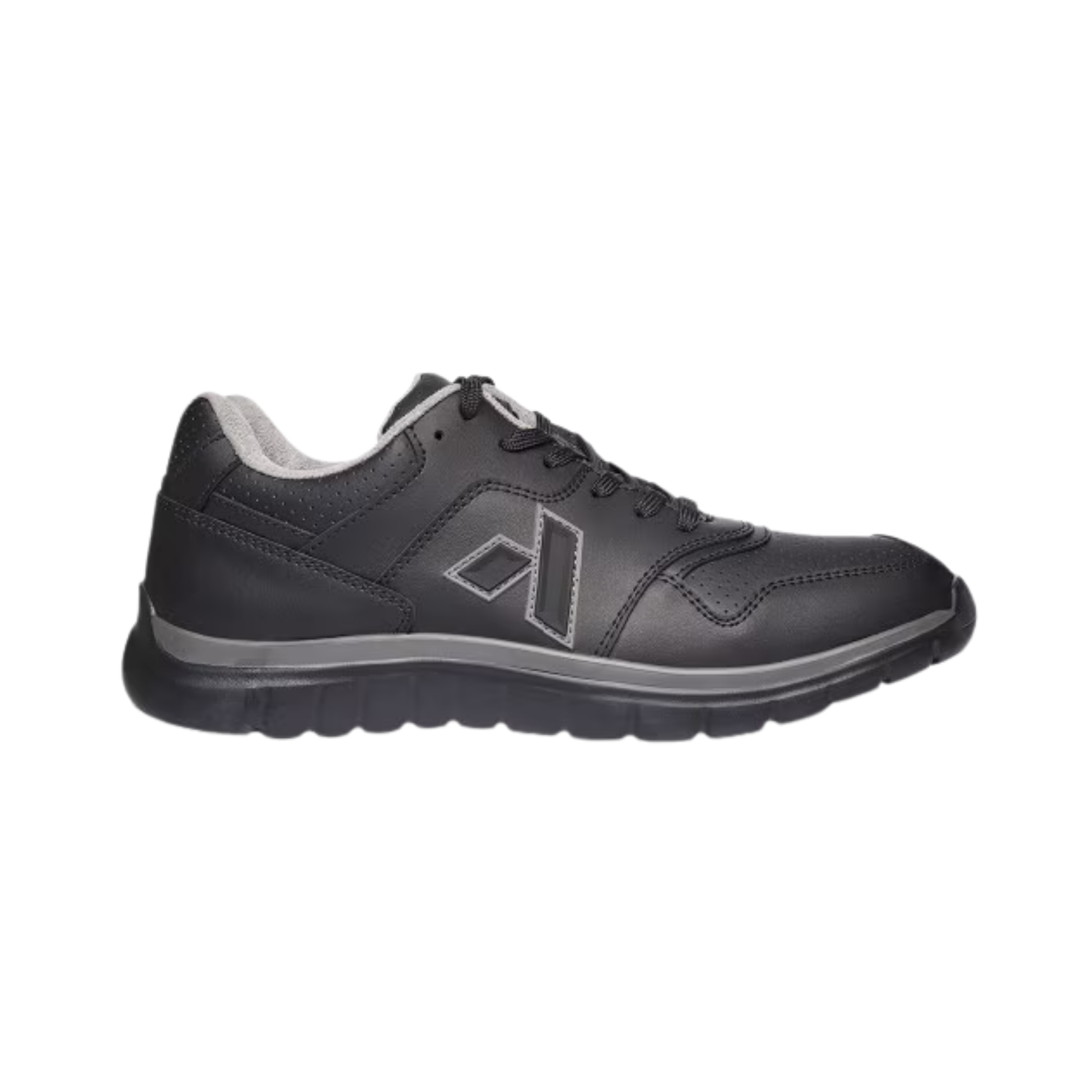 Side view of Men’s Anodyne Sport Trainer in Black – Featuring a padded collar and tongue for added comfort, with a supportive midsole that promotes stability during movement.