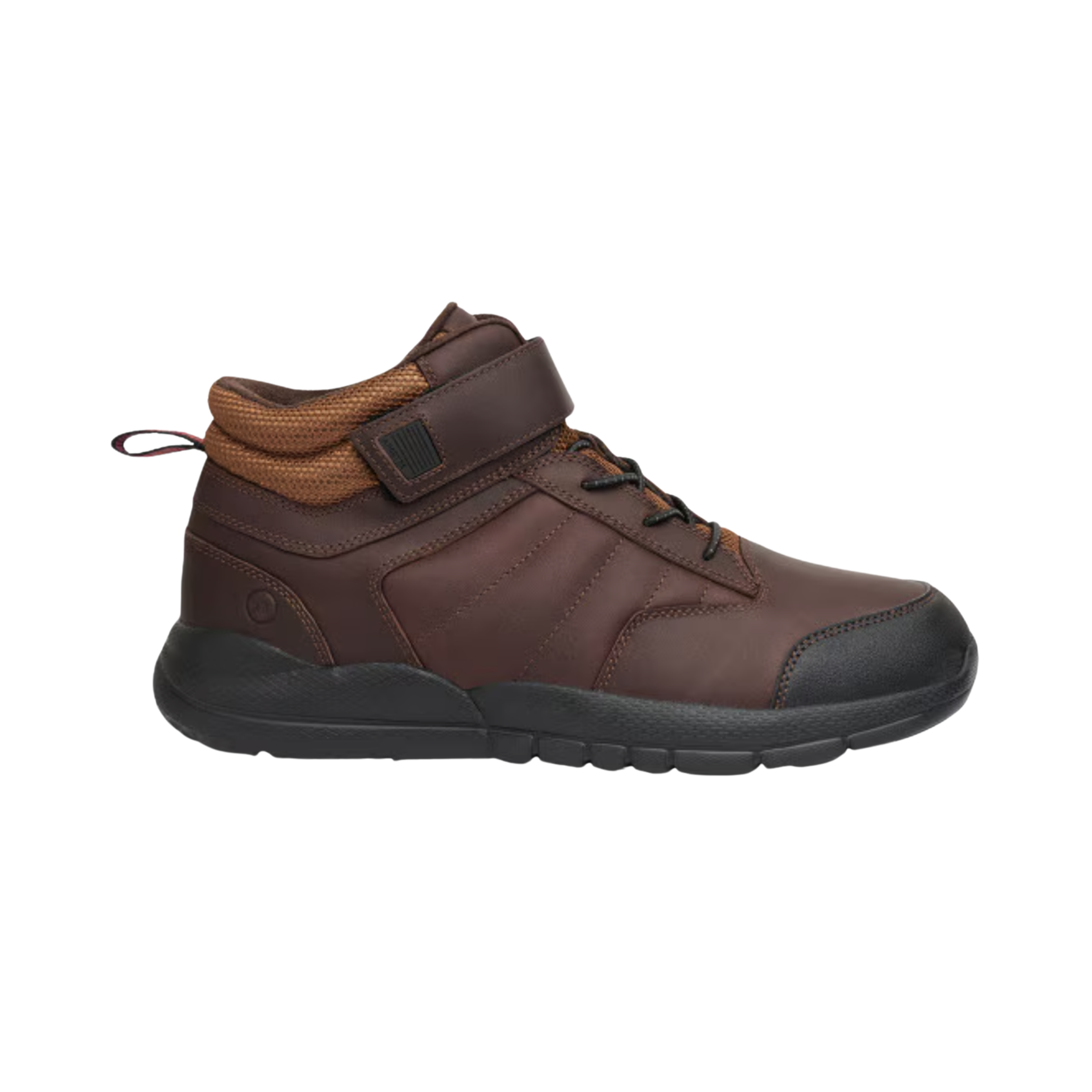 Side view of Men’s Anodyne Trail Boot in Whiskey – Featuring a supportive midsole for cushioned comfort and stability, ideal for extended outdoor activity.