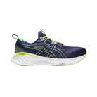 Side View of Men’s Asics Gel-Cumulus 25 running shoe in blue – featuring a breathable engineered mesh upper, FF BLAST PLUS cushioning for lightweight comfort, and durable rubber outsole for smooth, responsive transitions.