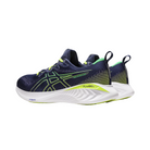 Side View of Men’s Asics Gel-Cumulus 25 running shoe in blue – featuring a breathable engineered mesh upper, FF BLAST PLUS cushioning for lightweight comfort, and durable rubber outsole for smooth, responsive transitions.
