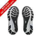 Bottom View of Men’s Asics Gel-Kayano 30 running shoe in carrier grey piedmont grey – featuring a durable AHAR rubber outsole, flex grooves for natural foot movement, and a grippy tread pattern for reliable traction and stability.