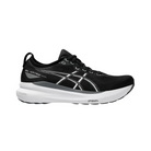 Side View of Men’s Asics Gel-Kayano 31 running shoe in black white – featuring a breathable engineered mesh upper, FF BLAST PLUS ECO cushioning for lightweight responsiveness, and LITETRUSS support system for enhanced stability.
