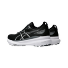 Side View of Men’s Asics Gel-Kayano 31 running shoe in black white – featuring a breathable engineered mesh upper, FF BLAST PLUS ECO cushioning for lightweight responsiveness, and LITETRUSS support system for enhanced stability.