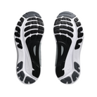 Bottom View of Men’s Asics Gel-Kayano 31 running shoe in black white – featuring a durable AHAR rubber outsole, strategically placed flex grooves for smooth transitions, and textured tread for dependable grip and stability.