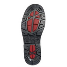 Bottom view of Men’s Avenger Hammer 6-inch work boot in brown – features include a rugged slip- and oil-resistant lug outsole, electrical hazard protection, and ladder-lock grip zones for added traction and safety on uneven surfaces.