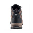 Back view of men's Avenger Ripsaw Alloy Toe Boot in brown – showcasing a reinforced heel counter, padded ankle collar for added support, and a pull tab for easy on and off.