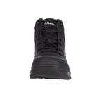 Front view of Men’s Bogs Shale Mid Composite Toe ESD Boot in Black – featuring a padded tongue and collar, lace-up closure, and a removable BLOOM eco-friendly EVA footbed for enhanced cushioning and all-day comfort.