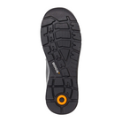 Bottom view of Men’s Bogs Shale Mid Composite Toe ESD Boot in Black – featuring a BioGrip rubber outsole with a deeply treaded pattern built to deliver exceptional grip, slip resistance, and electrostatic discharge (ESD) protection.