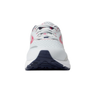 Front view of Women’s Brooks Addiction GTS 15 in Oyster/Peacoat/Lilac Rose – featuring a breathable mesh forefoot, lace-up closure, and streamlined toe box for a comfortable fit.