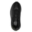 Top View of Men’s Brooks Addiction Walker 2 walking shoe in black black – featuring a full-grain leather upper with padded collar, lace-up closure for secure fit, and spacious toe box for all-day comfort.