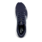 Top View of Women’s Brooks Ghost 15 in peacoat/pearl/salt air – featuring a breathable upper, cushioned insole, and secure lace-up closure for a snug, comfortable fit.
