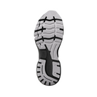 Back view of Women’s Brooks Ghost 15 running shoe in white, ebony, and oyster – featuring molded heel counter for rearfoot stability, pull tab for easy on and off, and subtle branding details.