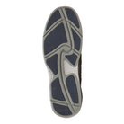 Bottom view of Men’s Captain Ventian boat shoe in grey – featuring a grippy rubber outsole, wave-cut tread pattern, and non-marking traction for wet surfaces.