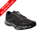 Side View of Men’s Brooks Ghost 15 running shoe in ebony, black, and oyster – featuring plush cushioning, engineered mesh upper, and a dependable, smooth-riding sole for versatile performance.