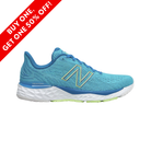 Side View of Women’s New Balance Fresh Foam x 880v11 running shoe in virtual sky with wave – featuring a breathable engineered mesh upper, Fresh Foam midsole for soft cushioning, and durable rubber outsole for reliable grip.