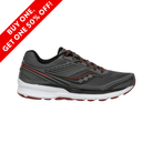 Side View of Men’s Saucony Echelon 8 running shoe in shadow mulberry – featuring a breathable engineered mesh upper with supportive overlays, PWRRUN cushioning for a balanced and comfortable ride, and a wide, stable base suitable for orthotics and neutral runners.