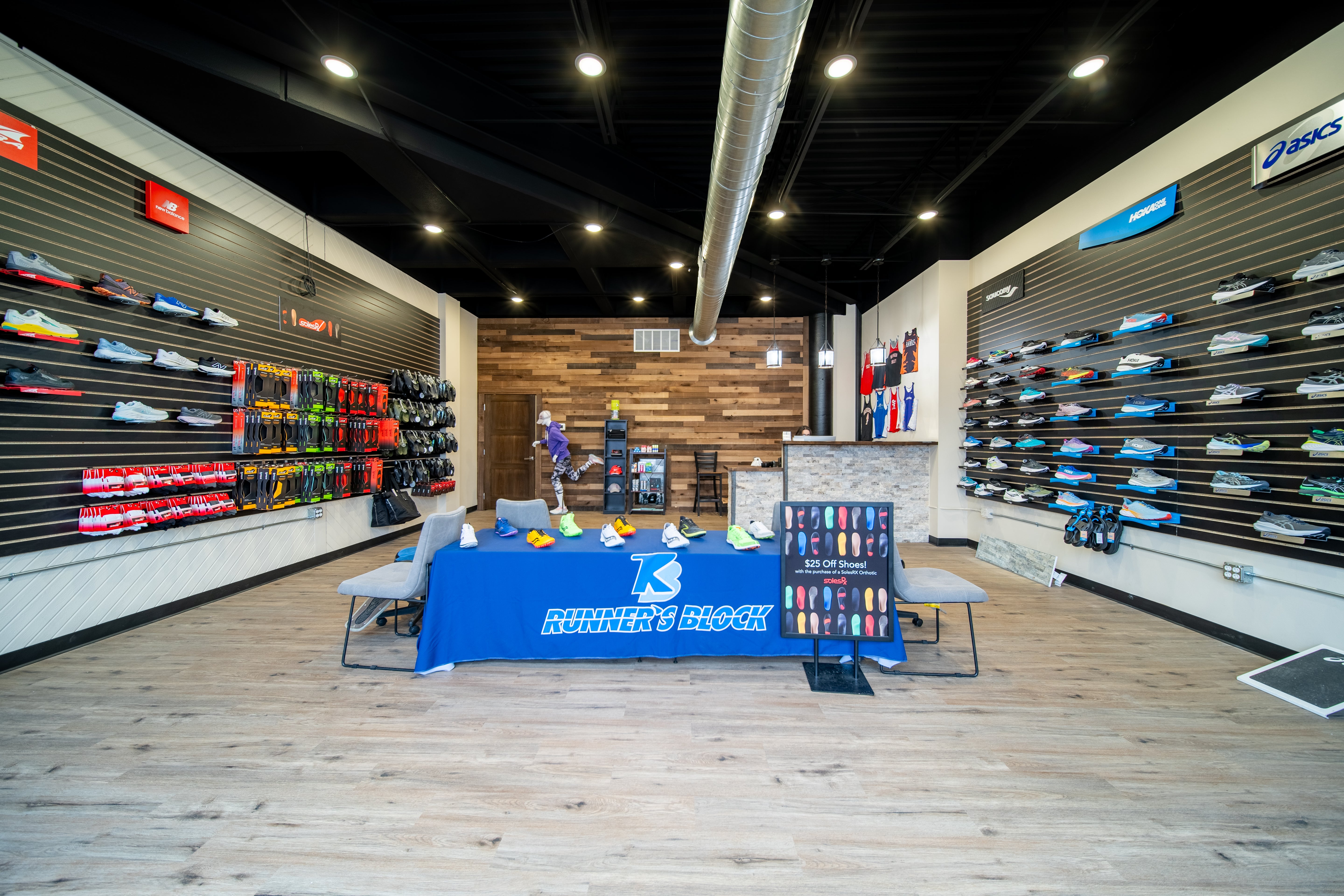 Inside of Runner's Block store