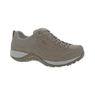 Side view of Women’s Dansko Paisley athletic hiking shoe in walnut – featuring breathable mesh and leather upper in tan shades, cushioned supportive midsole, and rugged outsole for trail traction.