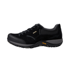 Side view of Women’s Dansko Paisley shoe in black suede – featuring waterproof suede material, side stitching details, and supportive midsole for daily walking comfort.