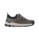 Angled view of Men’s Dunham Glastonbury Ubal II casual shoe in grey and black – featuring leather and textile upper, cushioned footbed with arch support, flexible outsole for natural movement, and durable construction for everyday wear.