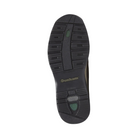 Bottom View of Men’s Dunham 8000 Mid Waterproof Boot in tan – featuring a slip-resistant rubber outsole with multidirectional tread pattern, providing reliable grip on wet or uneven terrain.