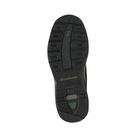 Bottom View of Men’s Dunham Battery Park Slip-On shoe in brown nubuck – featuring a slip-resistant rubber outsole with textured tread pattern designed for stability on various surfaces.