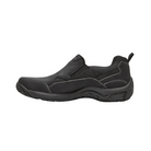 Side View of Men’s Dunham Cloud Plus Waterproof Slip-On shoe in black – featuring waterproof leather construction, cushioned midsole for shock absorption, and a low-profile silhouette ideal for versatile everyday wear.