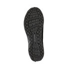 Bottom View of Men’s Dunham Cloud Plus Waterproof Slip-On shoe in black – featuring a rugged rubber outsole with multi-directional tread for slip resistance and reliable traction on wet or uneven terrain.