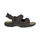 Side View of Men’s Dunham St. Johnsbury Sandal in brown leather – featuring a supportive midsole for shock absorption, ergonomic footbed for plantar support, and classic sandal silhouette with premium leather construction.