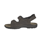Side View of Men’s Dunham St. Johnsbury Sandal in brown leather – featuring a supportive midsole for shock absorption, ergonomic footbed for plantar support, and classic sandal silhouette with premium leather construction.