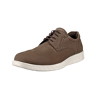 Angled view of Men’s Ecco S-Lite Hybrid Derby dress shoe in coffee – featuring premium smooth leather upper with classic derby styling, cushioned footbed with anatomical arch support, lightweight midsole for shock absorption, durable outsole for traction, padded collar for ankle comfort, and sleek silhouette ideal for both formal and casual settings.