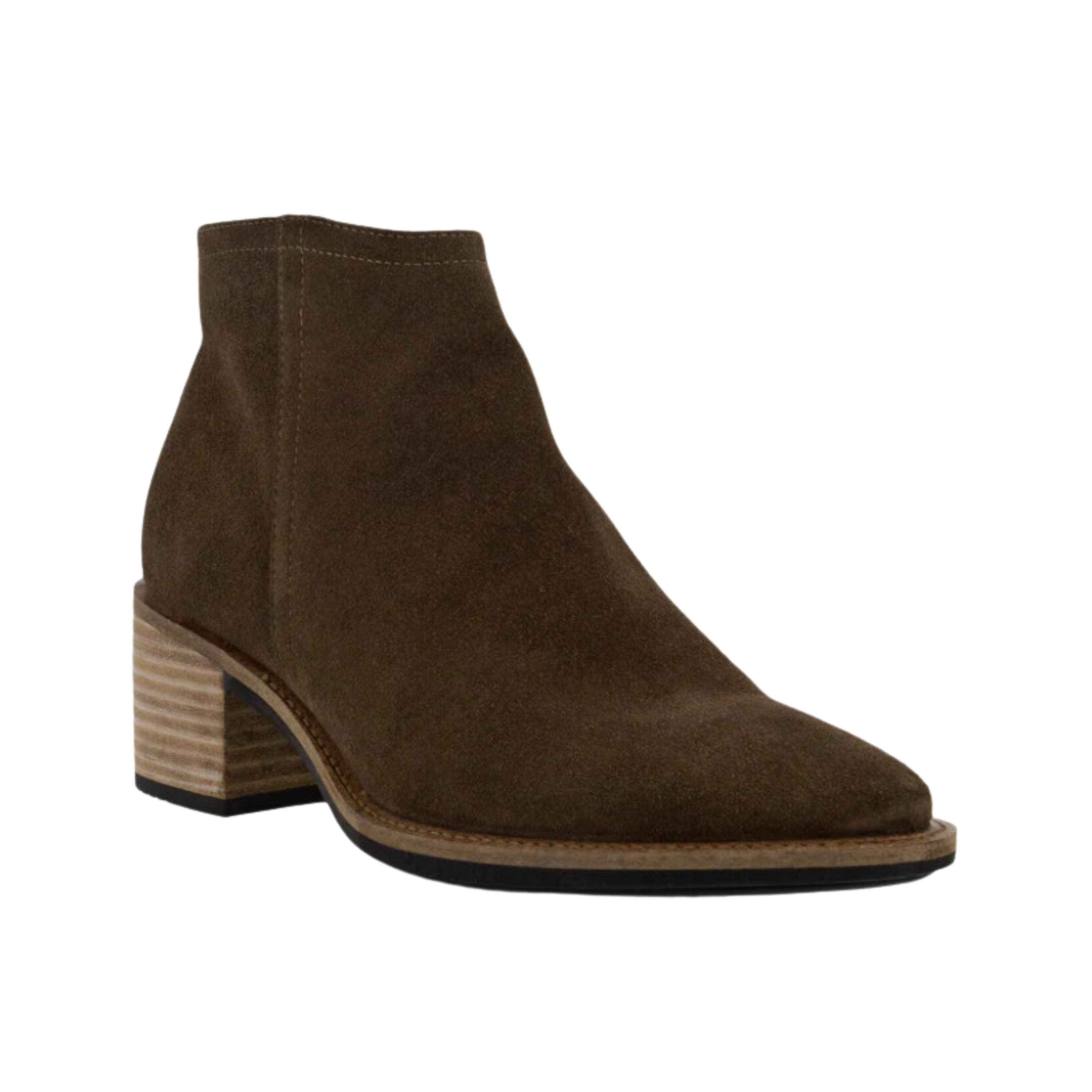 Angled view of Women’s Ecco Shape 35 Sartorelle ankle boot in birch – featuring smooth leather upper, cushioned footbed, and versatile design for everyday wear.