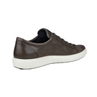 Angled View of Men’s ECCO Soft 7 Sneaker in Titanium – featuring sleek, minimalist silhouette, lightweight construction for everyday comfort, and clean neutral tone for effortless styling.
