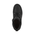 Top View of Women’s ECCO Track 25 Boot in Black – featuring padded collar and tongue for comfort, leather and textile lining for breathability, and secure lace-up closure for a supportive fit.