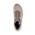 Top view of Women’s Ecco BIOM 2.1 X-Country Low GTX shoe in moonrock – featuring padded collar and tongue for comfort, moisture-wicking lining to keep feet dry, and secure lace-up closure for locked-in fit.